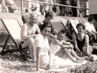 Alex's family at the beach